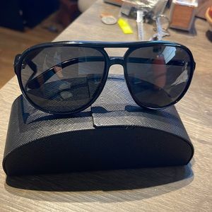 Prada Black Aviator / pilot Sunglasses